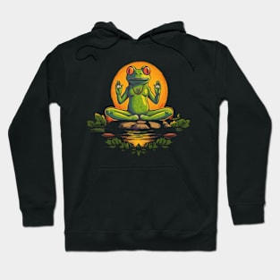 Yoga is even cuter with a happy frog pose Hoodie